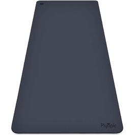 Килимок для йоги Plyopic Ultra-Grip Pro – нековзке покриття, комфорт та вологостійкість. Лінія вирівнювання для йоги, джоги, пілатесу, бікраму та гарячої йоги (Ultra Black (Minimalist))