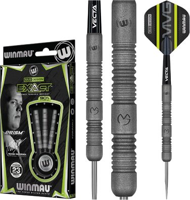 Дротики WINMAU Michael Van Gerwen MvG Exact 23 г, вольфрамові, з оперенням і стрижнями