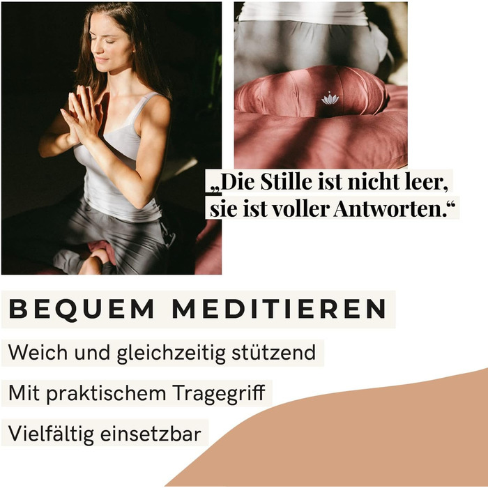 Зуф лотос Lotuscrafts - подушка для медитації та йоги, 15 см, з дінковою начинкою, бавовна, GOTS сертифікат, вишивка баклажан