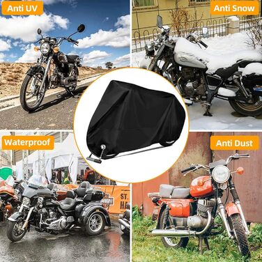 Захисний чохол для мотоцикла Motorrad: водонепроникний, UV-стійкий, 245x105x125 см