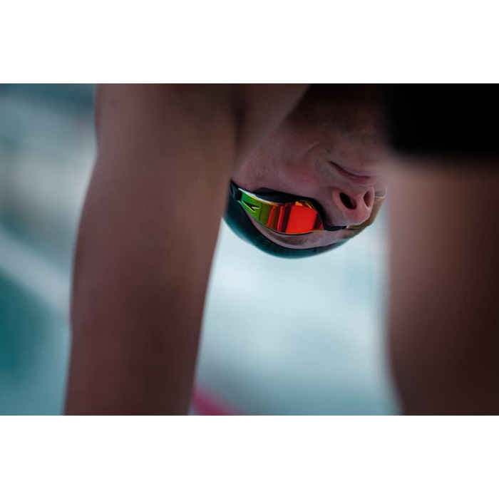 Окуляри для плавання Speedo Fastskin Hyper Elite для дорослих, дзеркальні, унісекс, чорний/сірий/золотий