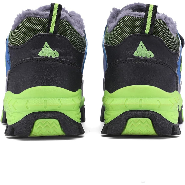 Дитячі зимові черевики Kinder Outdoor: теплі, з підкладкою, для прогулянок та трекінгу (30 EU, зелені)