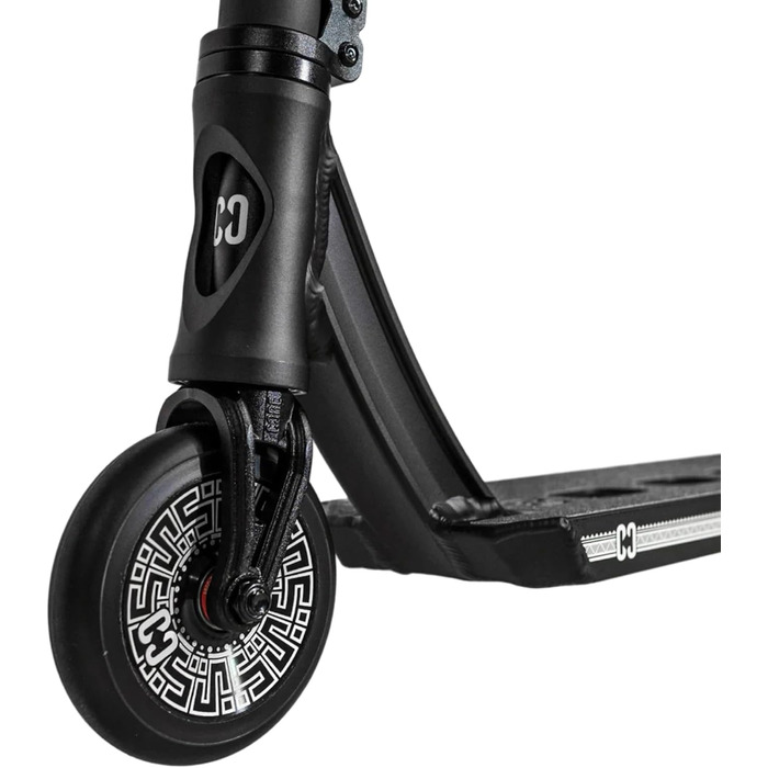 Скутер трюковий CORE Trick Tretroller 110mm, ABEC 9, для початківців та професіоналів, від 5 років, регульована висота 78-95 см, + наліпка Fantic26 (Park CL1 Mini H=75, чорний)