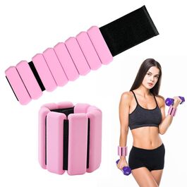 Набір манжет для ніг та зап'ясть з регулюванням ваги, 2 шт (0,45 кг) для фітнесу, йоги, пілатесу та кардіо
