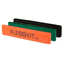 Набір фітнес-стрічок FLEXVIT Mini Band 3 шт. Athlete – еластичні фітнес-резинки для стабілізації, розтягування та мобілізації, різної жорсткості, для початківців і професіоналів