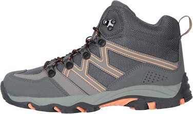 Дитячі трекінгові черевики Mountain Warehouse Oscar - сірі, шкіряні, з надійним зчепленням, утеплені, для хлопчиків та дівчаток, 34 EU