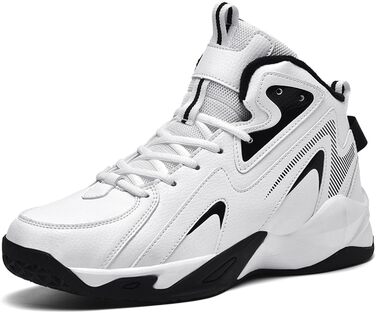 Чоловічі баскетбольні кросівки для спорту, дитячі кросівки для залу та вулиці, білі (48 EU)