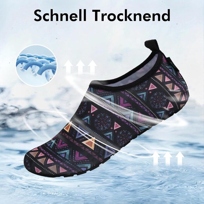 Шкарпетки для плавання SAGUARO Unisex, швидковисихаючі, для чоловіків та жінок, розмір 36-47 (EU 38/39), колір: фіолетовий