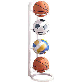 Стеллаж для м'ячів: футбольний, баскетбольний, волейбольний, багатоярусний, розбірний. Зберігання м'ячів (білий)