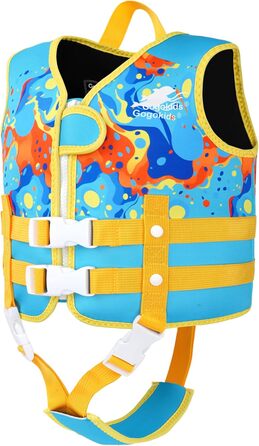 Дитяча жилетка для плавання Gogokids Neopren – для дітей 1-9 років, 13-30 кг (Світло-блакитна, L)