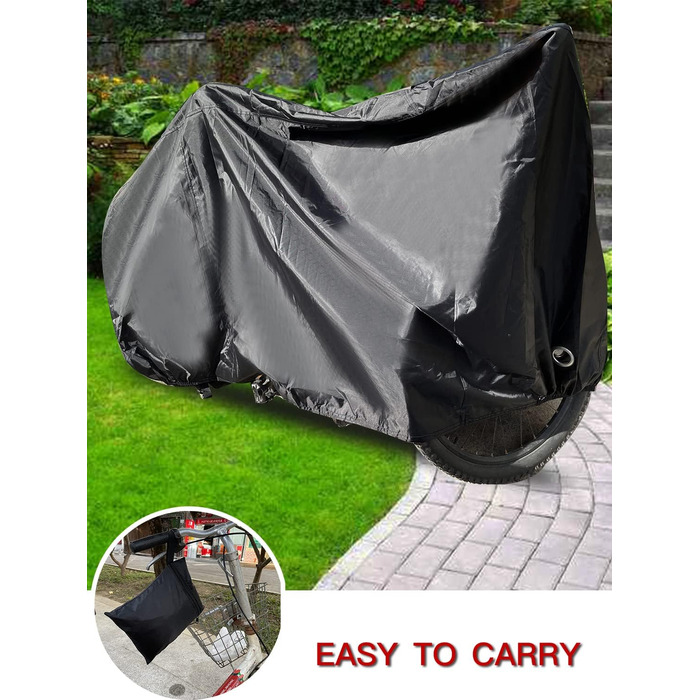 Водонепроникний чохол для велосипеда - гараж для велосипеда 210D Oxford, захисна накидка з сумкою, брезент для велосипеда 200×110×90cm, підходить для 2 велосипедів
