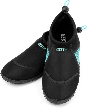 Чоботи для плавання з неопрену | Водні черевики для чоловіків та жінок | Легкі та зручні | Чорний, блакитний, розмір 36-45