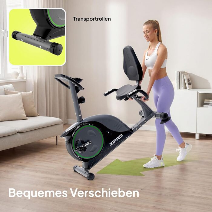 Zipro велотренажер Easy: магнітний ергометр для дому, до 150 кг, без батарейок