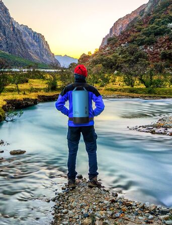 Водонепроникний мішок Glymnis Dry Bag 10L/20L: Сумка для водного спорту, пляжу, кемпінгу (Блакитний)