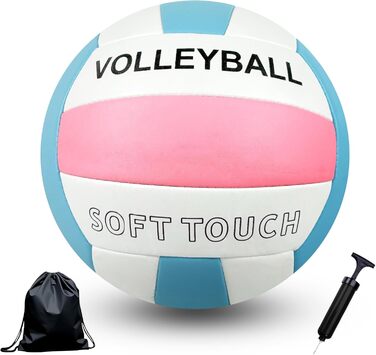 Волейбольний м'яч Bibykivn Official Size 5: водовідштовхуючий, для пляжу, басейну та спорту. З насосом, PVC-поверхня.