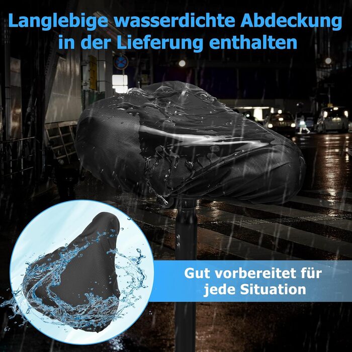 Подушка на сидіння велосипеда для чоловіків та жінок, товста та м'яка, комфортний чохол на сидіння велосипеда, велосипедний сидіння з підкладкою для шосе, гірського велосипеда, електровелосипеда, велотренажера (C1 Чорний, вузький)