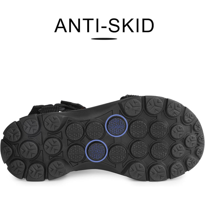 Жіночі сандалії Riehmot для активного відпочинку, чорні, 41 EU