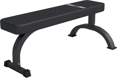 GORILLA SPORTS® Силова лава для жиму, до 400 кг, гумові ніжки, чорна — універсальна фітнес-лава для тренувань вдома, пресу та жиму лежачи