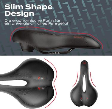 Велосипедне сідло Impact ComfortFit з гелевими вставками та піною Memory Foam, ергономічне, з динамічною повітряною амортизацією, для чоловіків і жінок
