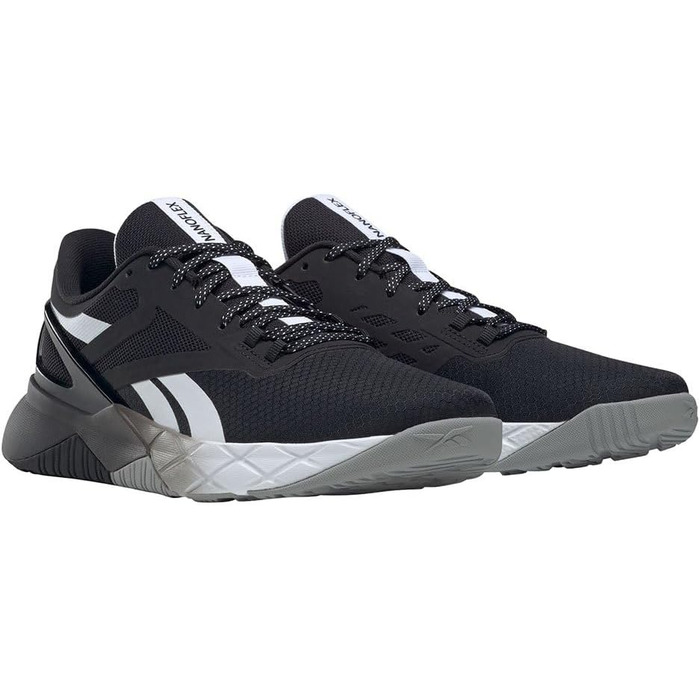 Крос-тренажери Reebok Nanoflex для чоловіків, 44.5 EU, чорний/білий/сірий