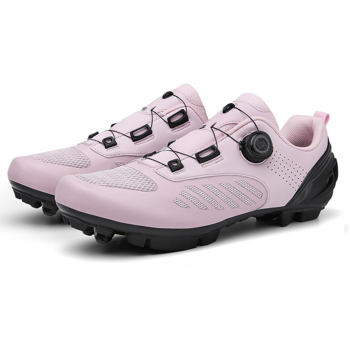 NGARY Велосипедні черевики MTB для жінок, дихаючі черевики для гірського велосипеда, сумісні з SPD 2 болти з клітами, черевики для велоспорту на відкритому повітрі, розмір 40 EU