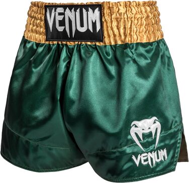 Бойкерські шорти для тайського боксу Venum Classic Muay Thai (Зелений/Золотий/Білий), розмір L Slim
