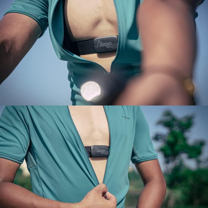 Вимірювач частоти серцевих скорочень GEOID HS500 з нагрудним реміннем, Bluetooth 4.2/ANT+, водонепроникний IP67