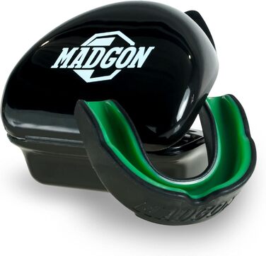 Захисний капу для спорту Guardian MADGON: бокс, кікбоксинг, MMA - чорний/зелений