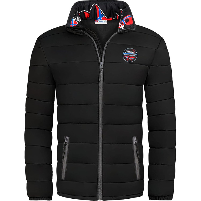 Чоловіча куртка Nebulus TAMMES, тепла зимова куртка, чорна XL