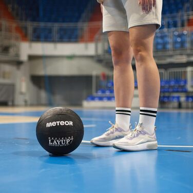М'яч для баскетболу Meteor Layup Kinder Mini розмір 7 (чорний) - ідеальний для дітей 4-8 років, для тренувань