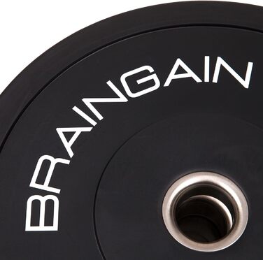 Пара олімпійських бамперних дисків BRAINGAIN 2×20 кг, гумові вагові млинці для силових тренувань та важкої атлетики