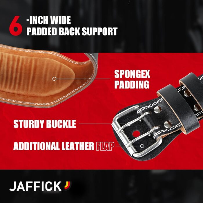 Пояс для важкої атлетики з натуральної шкіри для чоловіків. Підтримка попереку, для пауерліфтингу, важкої атлетики, тренувань у залі. Чорний.