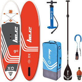 Надувний SUP дошка ZRAY SUP X0 Stand Up Paddle Board Комплект оранжевого кольору, 275x76x13 см, для 1 особи. В комплекті: весло, сумка, насос. Ідеально для дітей та початківців.