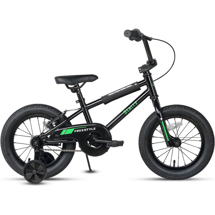 Дитячий велосипед cubsala у стилі BMX, 12/16 дюймів, з додатковими колесами, V-гальмо, для хлопчиків і дівчаток 1–8 років, різні кольори