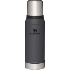 Термос Stanley Classic Legendary 750 мл, нержавіюча сталь, зберігає тепло/холод 20 годин, BPA-free, для напоїв, чорний