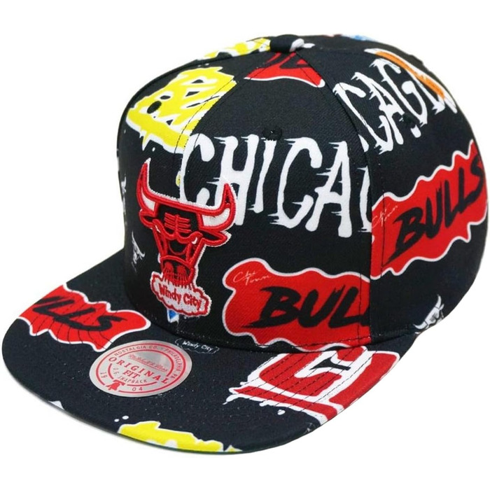 Кепка Mitchell & Ness Snapback Chicago Bulls з наліпками