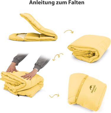 Дитячий спальний мішок Naturehike C300-Gelb для кемпінгу, подорожей, весни, літа, осені - бавовняний, легкий, теплий