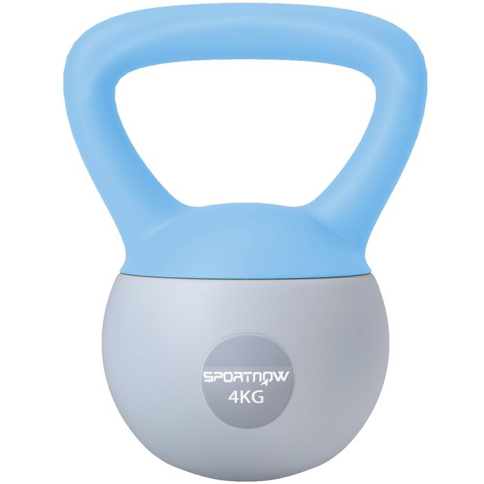 Гантель SPORTNOW Soft Kettlebell 4/6/8/10/12 кг з нековзким руків'ям для фітнесу та силових тренувань вдома