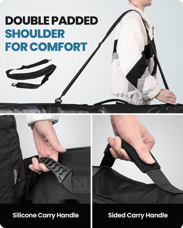 Чохол для сноуборду OutdoorMaster Gepolsterte з колесами - водонепроникний, для подорожей, 187 см