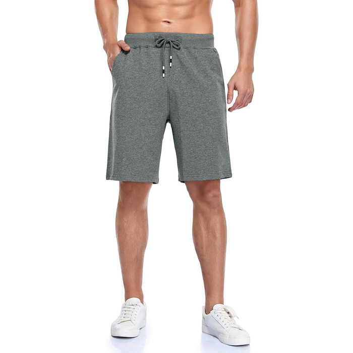 Чоловічі шорти спортивні Baumwolle, 2 шт. - чорний/світло-сірий (XL, темно-сірий)