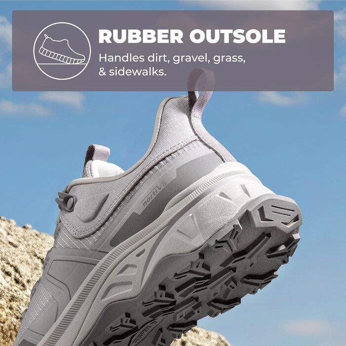 Жіночі трекінгові черевики NORTIV 8 - легкі, дихаючі, сітка, для хайкінгу, туризму, роботи (41.5 EU, світло-фіолетовий)