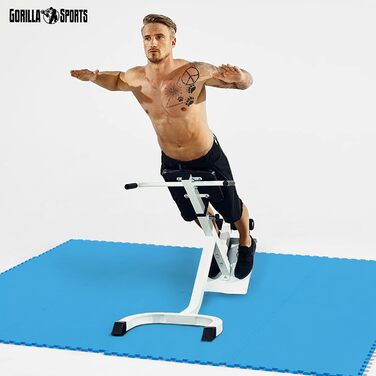 Набір захисних пазл-матів для підлоги GORILLA SPORTS, EVA піна, 60x60x1.2 см, 16 шт (5.76 м²), протиковзні килимки для фітнесу та тренувань, синій