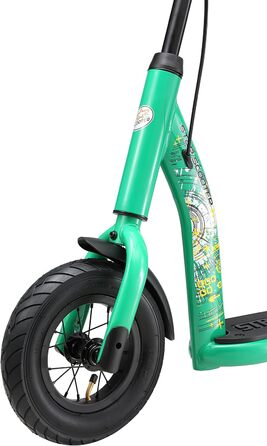Самокат дитячий STAR SCOOTER City Kick Scooter 10 дюймів, зелений, з повітряними колесами, регульована висота, для дітей від 5 років