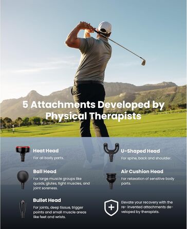 Масажер для м'язів BOB AND BRAD Q2 Plus з підігрівом: компактний, тихий, з сумкою, для розслаблення м'язів