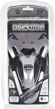 Захист паху Venum Challenger для дорослих, срібна серія
