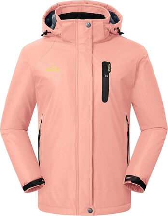 Жіноча зимова куртка Ysento: водонепроникна, тепла, на флісовій підкладці, для сноуборду та активного відпочинку, рожевого кольору, розмір L