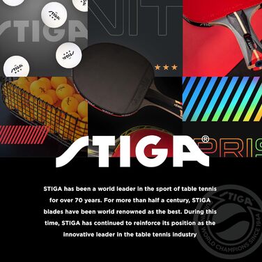Ракетка для настільного тенісу STIGA Prism LED з 5 кольорами підсвітки та 3 світними м'ячами