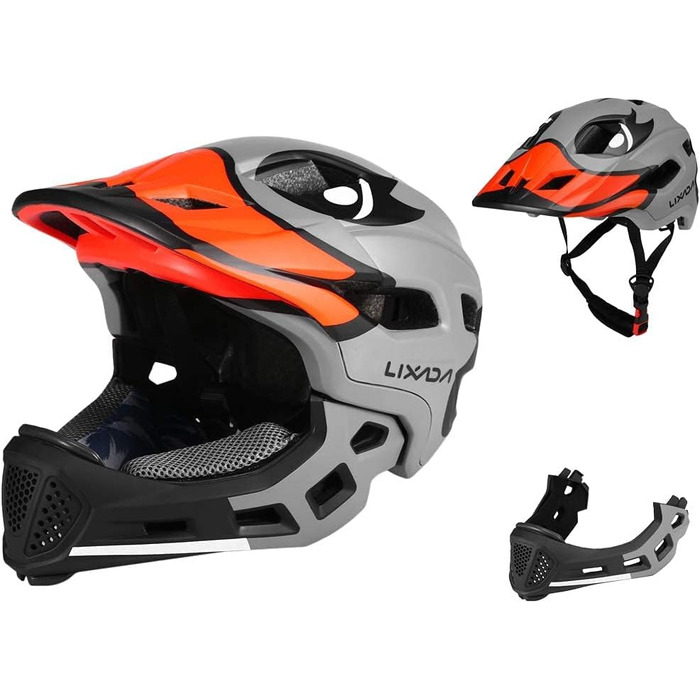 Lixada дитячий інтегральний шолом 50–56 см, знімний захист для MTB, скейтборду, самоката, роликів, велосипеда