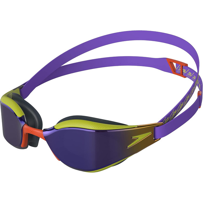 Унісекс окуляри для плавання Speedo Fastskin Hyper Elite з дзеркальним покриттям, універсальний розмір, фіолетово-зелені