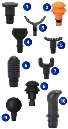 Перкусійний масажер для тіла Massage Gun 200W: для ніг, шиї та спини + 10 насадок